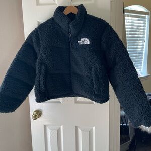 The north face cropped fleece jacket size Large